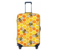 Honeycombs - Copribagagli da viaggio, elastico, per valigie, 45-81 cm, Nero , S