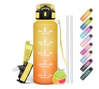 HoneyHolly Borraccia, 1.5L Borraccia Acqua, Borracce Motivazionale con Cannuccia, Water Bottle Palestra, A Prova di Perdita, Bottiglia Acqua per Scuola, Palestra, Campeggio, Ciclismo, Yoga