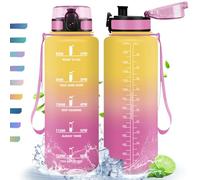 HoneyHolly Borraccia, 1,5L, Borraccia Sportiva, Borraccia Motivazionale, Senza BPA, Bottiglia Acqua per Sport, Fitness, Yoga, Scuola, Ufficio