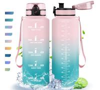 HoneyHolly Borraccia, 1,5L, Borraccia Sportiva, Borraccia Motivazionale, Senza BPA, Bottiglia Acqua per Sport, Fitness, Yoga, Scuola, Ufficio