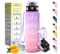 HoneyHolly Borraccia 1 Litro, A Prova di Perdite, Borracce Palestra, senza BPA, Borraccia Motivazionale, Indicatore del Tempo, Bottiglia Acqua per Palestra, Ciclismo, Ufficio, Esterno, Borracce