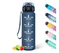 HoneyHolly Borraccia 1 Litro, A Prova di Perdite, Borraccia Palestra, Riutilizzabile, Water Bottle, Indicatore del Tempo, Bottiglia Acqua per Palestra, Ciclismo, Ufficio, Esterno