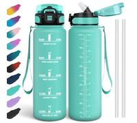 HoneyHolly Borraccia 1 Litro, Libre de BPA & A Prova di Perdita, Borraccia con Cannuccia, Reutilizables, Cantimplora Motivazionale, Cantimplora Palestra per Scuola, Palestra, Ufficio, Sport