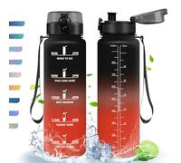 HoneyHolly Borraccia, 1L, Borraccia Sportiva, Borraccia Motivazionale, Senza BPA, Bottiglia Acqua per Sport, Fitness, Yoga, Scuola, Ufficio