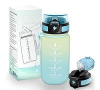 HoneyHolly Borraccia 500Ml, Reutilizables, Borraccia con Cannuccia, Senza BPA & A Prova di Perdita, Bottiglia Scuola Elementare, Borracce Motivazionale per Scuola, Running, Palestra, Ufficio