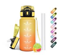 HoneyHolly Borraccia 500Ml, Senza BPA & A Prova di Perdita, Borracce con Cannuccia, Reutilizables, Water Bottle Scuola Elementare, Borraccia Motivazionale per Scuola, Palestra, Ufficio, Running
