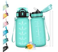 HoneyHolly Borraccia 500Ml, Senza BPA & A Prova di Perdita, Borracce con Cannuccia, Reutilizables, Water Bottle, Bottiglia Motivazionale per Scuola, Palestra, Ufficio, Running