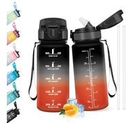 HoneyHolly Borraccia 500Ml, Senza BPA & A Prova di Perdita, Borracce con Cannuccia, Reutilizables, Water Bottle, Bottiglia Motivazionale per Scuola, Palestra, Ufficio, Running