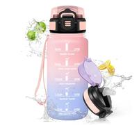 HoneyHolly Borraccia 500Ml, Senza BPA & A Prova di Perdita, Borracce con Cannuccia, Reutilizables, Water Bottle Scuola Elementare, Borraccia Motivazionale per Scuola, Palestra, Ufficio, Running