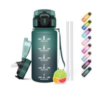 HoneyHolly Borraccia 500Ml, Senza BPA & A Prova di Perdita, Borraccia con Cannuccia, Reutilizables, Water Bottle Scuola Elementare, Borracce Motivazionale per Scuola, Palestra, Ufficio, Running