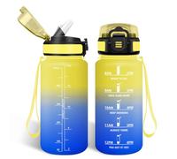 HoneyHolly Borraccia 500Ml, Senza BPA & A Prova di Perdita, Borraccia con Cannuccia, Reutilizables, Water Bottle Scuola Elementare, Borracce Motivazionale per Scuola, Palestra, Ufficio, Running