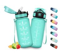 HoneyHolly Borraccia Bambini 500 ML, Borraccia Palestra con Orari per Bere, Borraccia Motivazionale senza BPA, con Cannuccia, Bottiglia Acqua per Scuola, Trekking, Asilo
