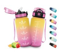 HoneyHolly Borraccia Bambini 500 ML, Borraccia Palestra con Orari per Bere, Bottiglia Motivazionale senza BPA con Cannuccia, Bottiglia Acqua per Scuola, Trekking, Asilo