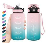 HoneyHolly Borraccia con Cannuccia 500Ml, Senza BPA & A Prova di Perdita, Reutilizables, Borraccia Scuola Elementare, per Scuola, Palestra, Ufficio, Running