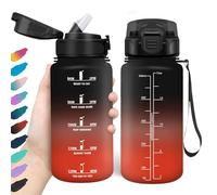HoneyHolly Borraccia con Cannuccia 500Ml, Senza BPA & A Prova di Perdita, Reutilizables, Borraccia Scuola Elementare, per Scuola, Palestra, Ufficio, Running