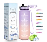 HoneyHolly Borraccia, Indicatore del Tempo, Water Bottle 1,5 Litri, A Prova di Perdite, Borraccia Motivazionale, Riutilizzabile, Borracce per Palestra, Lavoro, Campeggio, Escursionismo