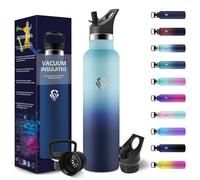 HoneyHolly Borraccia Termica 1 Litro, Senza BPA, Bottiglia Termica, Sottovuoto a Doppia Parete, Borracce Termiche, 18/8 Acciaio Inox, Borraccia Acciaio, con Cannuccia, Termos per Palestra, Sport, Bici