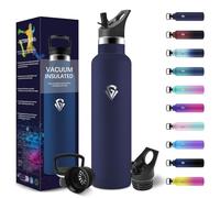 HoneyHolly Borraccia Termica 1 Litro, Senza BPA, Bottiglia Termica, Sottovuoto a Doppia Parete, Borracce Termiche, 18/8 Acciaio Inox, Borraccia Acciaio, con Cannuccia, Termos per Palestra, Sport, Bici