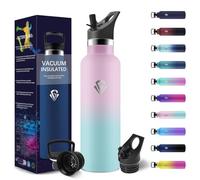 HoneyHolly Borraccia Termica 750 ML, Senza BPA, Bottiglia Termica, Sottovuoto a Doppia Parete, Borracce Termiche, 18/8 Acciaio Inox, Borraccia Acciaio, con Cannuccia, Termos per Palestra, Sport, Bici