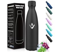 HoneyHolly Borraccia Termica 750ML, Senza BPA, Borraccia Termiche, Acciaio Inossidabile 18/8, Bottiglia Termica A Prova di Perdite, Borraccia Acciaio Inox per Picnic, Outdoor, Sport-Nero