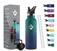 HoneyHolly Borraccia Termica Bambini 500 ML, Senza BPA, Borraccia Termica, Sottovuoto a Doppia Parete, Bottiglia Termica, 18/8 Acciaio Inox, Borracce Termiche, con Cannuccia, Termos per Scuola, Sport