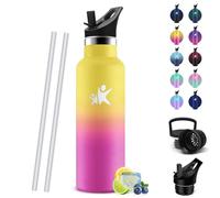 HoneyHolly Borraccia Termica Bambini 500 ML, Senza BPA, Bottiglia Termica, 18/8 Acciaio Inox, Borracce, Sottovuoto a Doppia Parete, Borracce Termiche con Cannuccia, Termos per Scuola, Sport