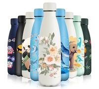 HoneyHolly Borraccia Termica, Senza BPA, Borraccia Bambini, 500ML Acciaio Inossidabile 18/8, Bottiglia Termica A Prova di Perdite, Borraccia Acciaio Inox per Scuola, Ufficio e Attività All'aperto