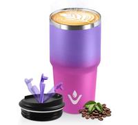 HoneyHolly Termos Caffè 600 ML, Tazza termica Riutilizzabili Prova di Perdite, Bicchiere Termico, Acciaio Inox 304, Travel Mug per Caffè Caldo e Freddo, Latte e Tè