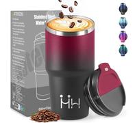 HoneyHolly Termos Caffè 600 ML, Tazza termica Riutilizzabili Prova di Perdite, Bicchiere Termico, Acciaio Inox 304, Travel Mug per Caffè Caldo e Freddo, Latte e Tè