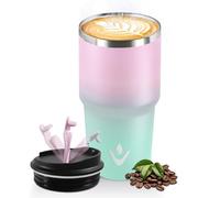 HoneyHolly Termos Caffè 600 ML, Tazza termica Riutilizzabili Prova di Perdite, Bicchiere Termico, Acciaio Inox 304, Travel Mug per Caffè Caldo e Freddo, Latte e Tè