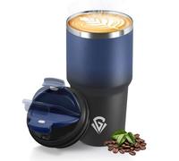 HoneyHolly Termos Caffè 600 ML, Tazza termica Riutilizzabili Prova di Perdite, Bicchiere Termico, Acciaio Inox 304, Travel Mug per Caffè Caldo e Freddo, Latte e Tè
