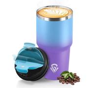 HoneyHolly Termos Caffè 600 ML, Tazza termica Riutilizzabili Prova di Perdite, Bicchiere Termico, Acciaio Inox 304, Travel Mug per Caffè Caldo e Freddo, Latte e Tè