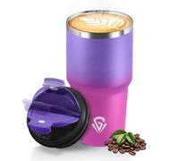 HoneyHolly Termos Caffè 600 ML, Tazza termica Riutilizzabili Prova di Perdite, Bicchiere Termico, Acciaio Inox 304, Travel Mug per Caffè Caldo e Freddo, Latte e Tè