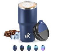 HoneyHolly Termos Caffè 600 ML, Tazza termica Riutilizzabili Prova di Perdite, Bicchiere Termico, Acciaio Inox 304, Travel Mug per Caffè Caldo e Freddo, Latte e Tè