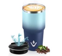 HoneyHolly Termos Caffè 600 ML, Tazza termica Riutilizzabili Prova di Perdite, Bicchiere Termico, Acciaio Inox 304, Travel Mug per Caffè Caldo e Freddo, Latte e Tè