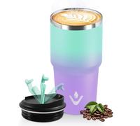HoneyHolly Termos Caffè 600 ML, Tazza termica Riutilizzabili Prova di Perdite, Bicchiere Termico, Acciaio Inox 304, Travel Mug per Caffè Caldo e Freddo, Latte e Tè