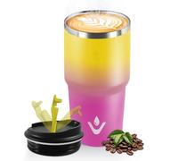 HoneyHolly Termos Caffè 600 ML, Tazza termica Riutilizzabili Prova di Perdite, Bicchiere Termico, Acciaio Inox 304, Travel Mug per Caffè Caldo e Freddo, Latte e Tè