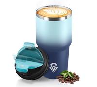 HoneyHolly Termos Caffè 600 ML, Tazza termica Riutilizzabili Prova di Perdite, Bicchiere Termico, Acciaio Inox 304, Travel Mug per Caffè Caldo e Freddo, Latte e Tè