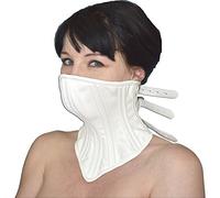Honeylust Posture Collar Corsetto Collo BDSM Collare bianco chiudibile SM | Collare fetish 3 lucchetti - imbracatura bondage per schiava - dominatrix training collar - postura eretta - sub dom
