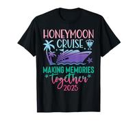Honeymoon Cruise 2025 Just Married Matching Couples Vacation Maglietta