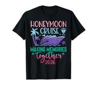 Honeymoon Cruise 2026 Just Married Matching Couples Vacation Maglietta
