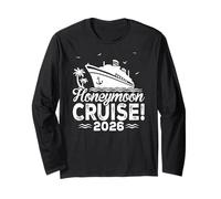 Honeymoon Cruise for Matching Couples 2026 Just Married Maglia a Manica