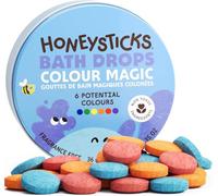 Honeysticks Gocce da Bagno Naturali per Bambini - 36 Gocce | Ingredienti per Uso Alimentare e Naturali, Ottimo Regalo come Giocattoli da Bagno, Senza Profumo