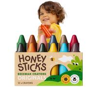 Honeysticks Pastelli 100% Pura Cera d'Api (Confezione da 12 Pezzi)