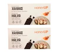 HoneyUp Halva Greco al Miele e Cioccolato, Pacco da 2 x 200 g (Totale: 400 g)