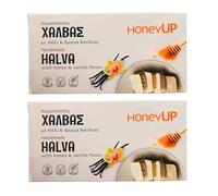 HoneyUp Halva Greco al Miele e Vaniglia, Pacco da 2 x 200 g (Totale: 400 g)