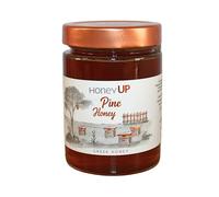 HoneyUP Miele di Pino Greco dell’Isola di Rodi 450 g - Miele Artigianale 100% Grezzo, Colore Scuro e Aroma Intenso, Prodotto Tradizionale della Grecia