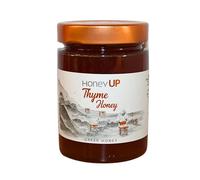 HoneyUP Miele di Timo Greco delle Isole dell’Egeo Meridionale - 450g - Miele Grezzo 100% Naturale, Colore Ambrato, Gusto Dolce e Aroma Intenso - Ideale per Colazione, Yogurt, Pane e Insalate