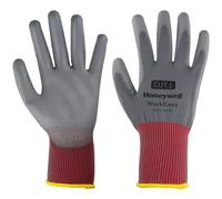 Honeywell 10 paia di guanti protettivi WorkEasy Cut, livello di taglio 1, rosso/grigio, rivestimento in microschiuma di nitrile grigio scuro, WE21-3113G-7/S, taglia 7/S