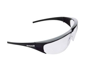 Honeywell 1002781 Millennia Black Frame, lenti di sicurezza in policarbonato trasparente, rivestimento antiappannamento PLUS, leggeri, adatti per l'edilizia (1 pezzo)